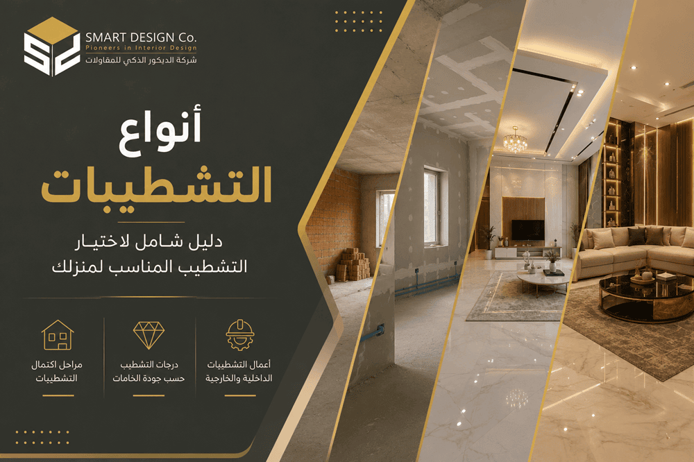 انواع التشطيبات : دليل شامل لاختيار التشطيب المناسب لمنزلك